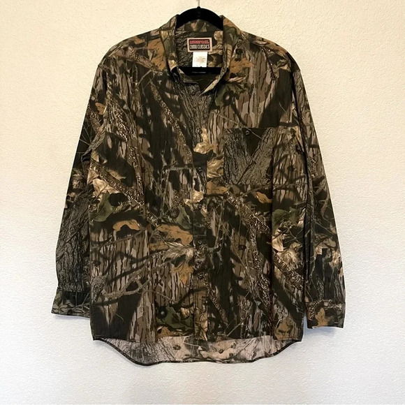 Mossy Oak Camo Classics Camouflage Long Sleeve Button Down Shirt Size XL - Picture 1 of 9